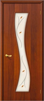Тиффани 5 итальянский орех стекленная дверь